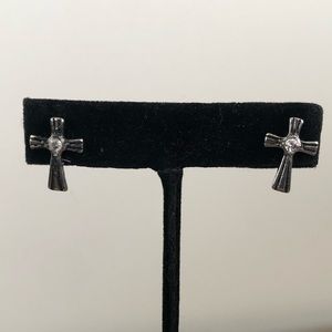 Stainless Steel Royal Cross Earrings